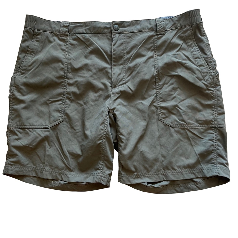 LL Bean Mens XXL Regular Cresta Hiking Shorts Olive Green Nylon‎ 288087